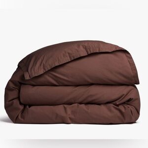 Parachute FULL/QUEEN Linen duvet in raisin- gently used